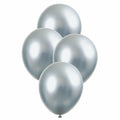 6 X 11In Silver Metallic Balloons