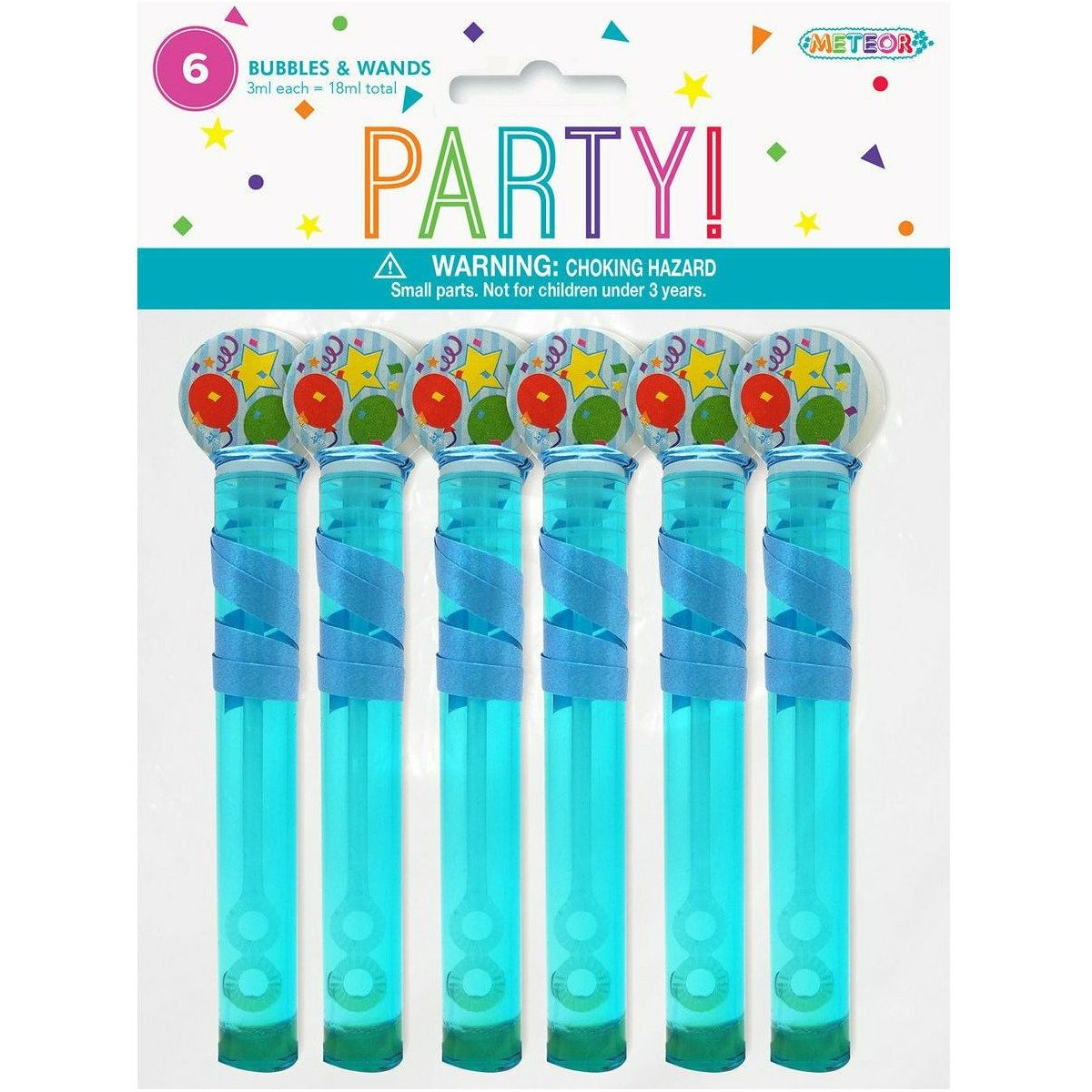 6 Bubbles & Wands - Blue