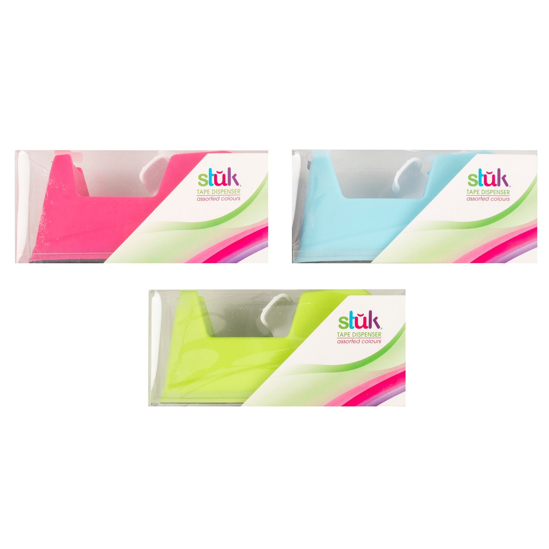Dispenser Tape Fashion 3 Assorted Colours - Stationery product at Price Busters Variety