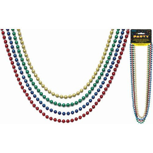 4 Ast Metallic Necklaces 32"