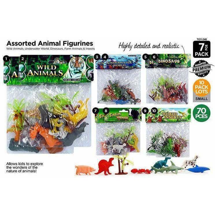 7pce Animals Farm-Sea Jungle Dino Insect