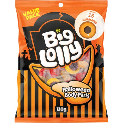 Big Lolly Halloween Sour Body Parts Lollies 120g bag