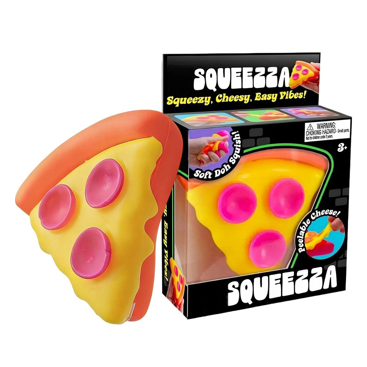 Pizza-shaped squishy toy, 8cm